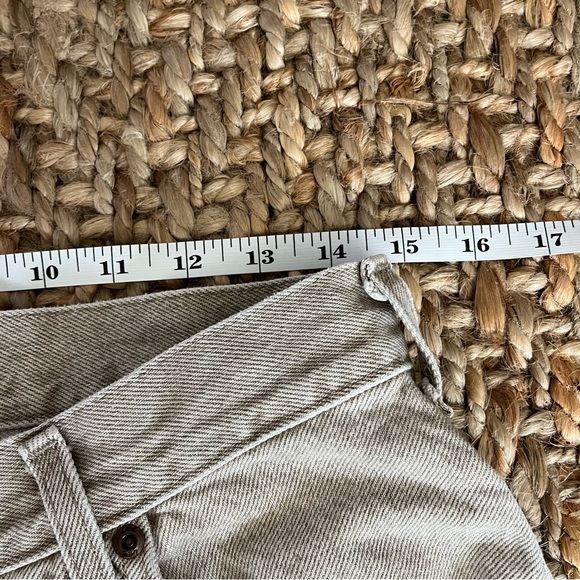 Vintage Lee Baggy Jeans 14P Tan High Rise 80’s 29in Waist Retro Mom Khaki Denim - Picture 6 of 12